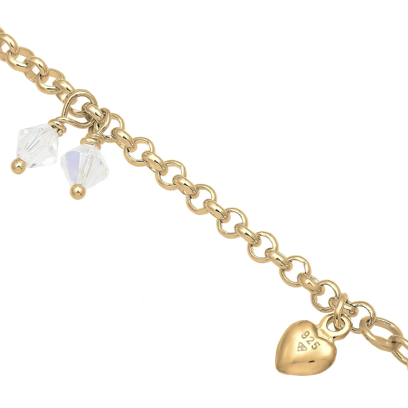 Elli "Bettelarmband Anker | Kristall ( Weiß )< Symbol-schmuck|Herz-schmuck