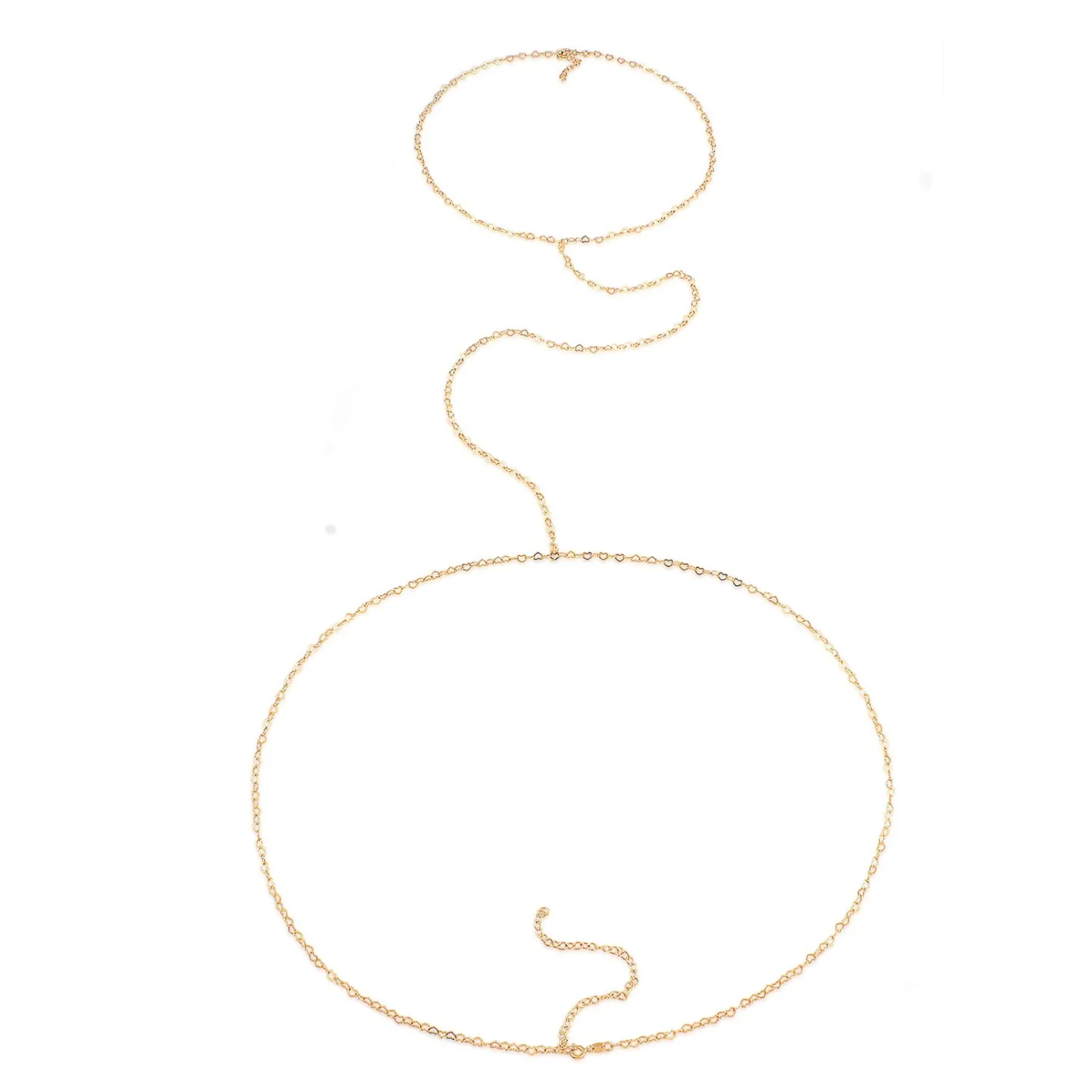 Elli "Body Chain Herzen< Vergoldet|Symbol-schmuck