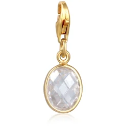 Elli "Charm | Zirkonia ( Weiß )< Vergoldet|Anhänger & Charms