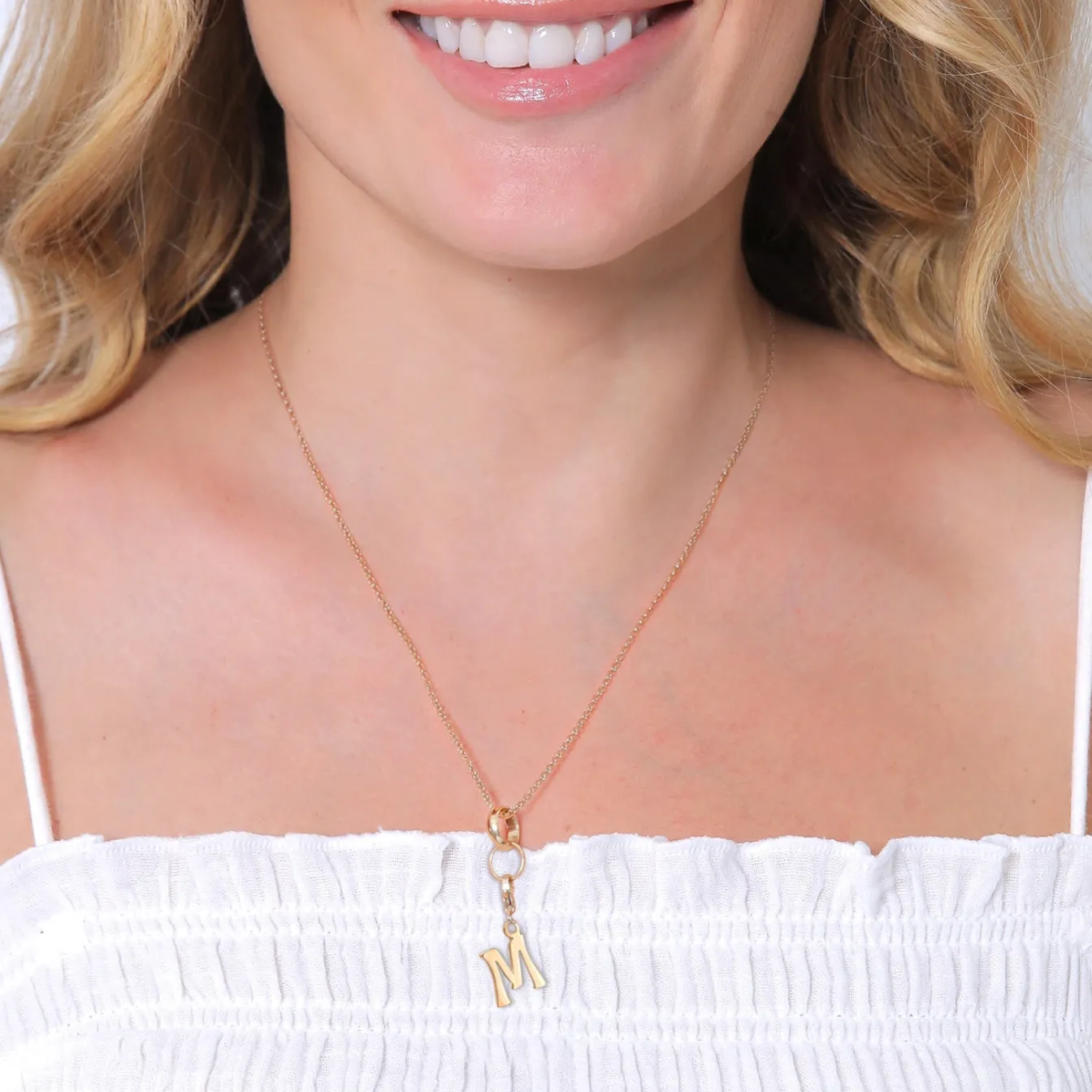 Elli "Charm Buchstabe< Vergoldet|Personalisierter Schmuck