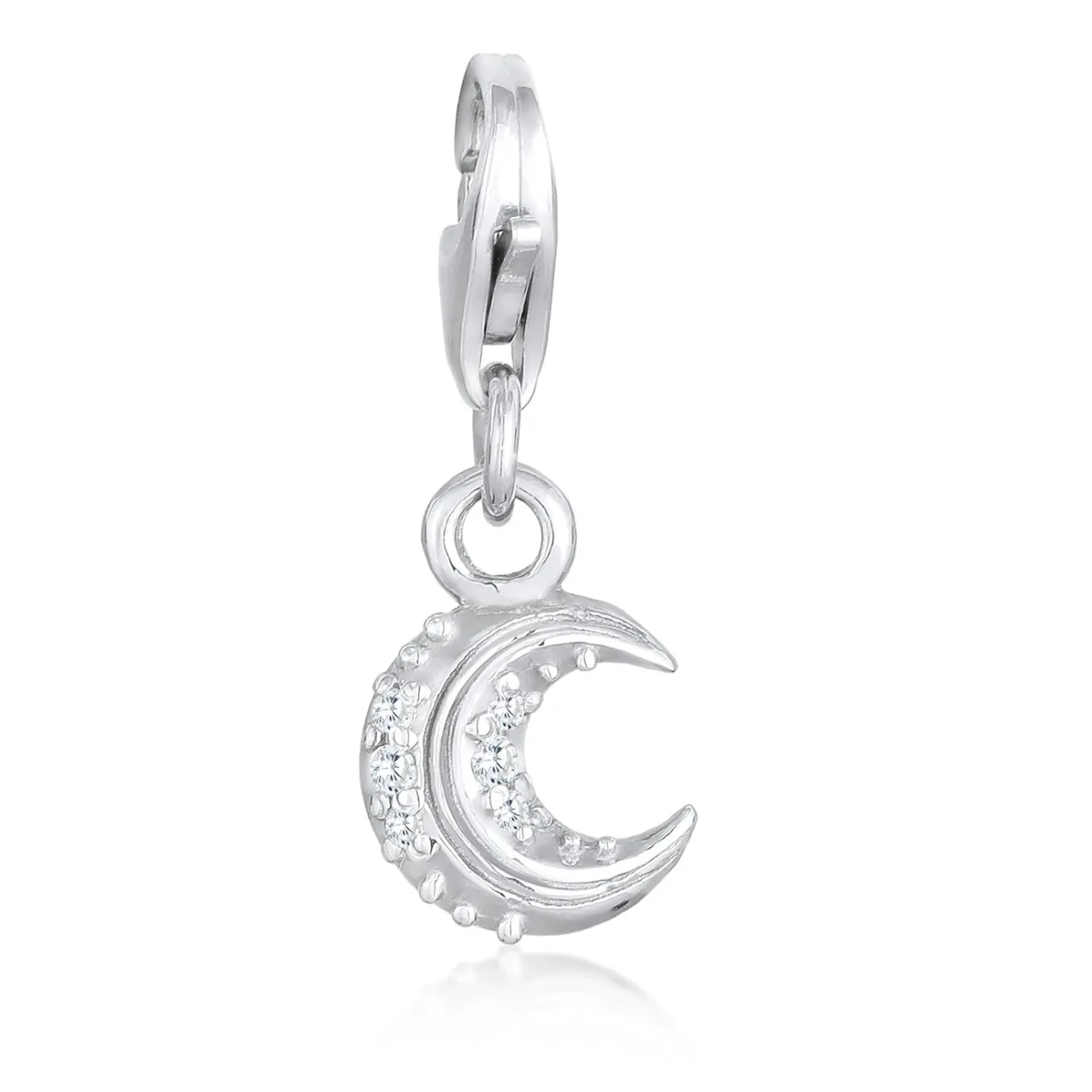 Elli "Charm Halbmond | Zirkonia (Weiß)< Symbol-schmuck|Anhänger & Charms