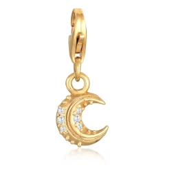 Elli "Charm Halbmond | Zirkonia (Weiß)< Symbol-schmuck|Anhänger & Charms