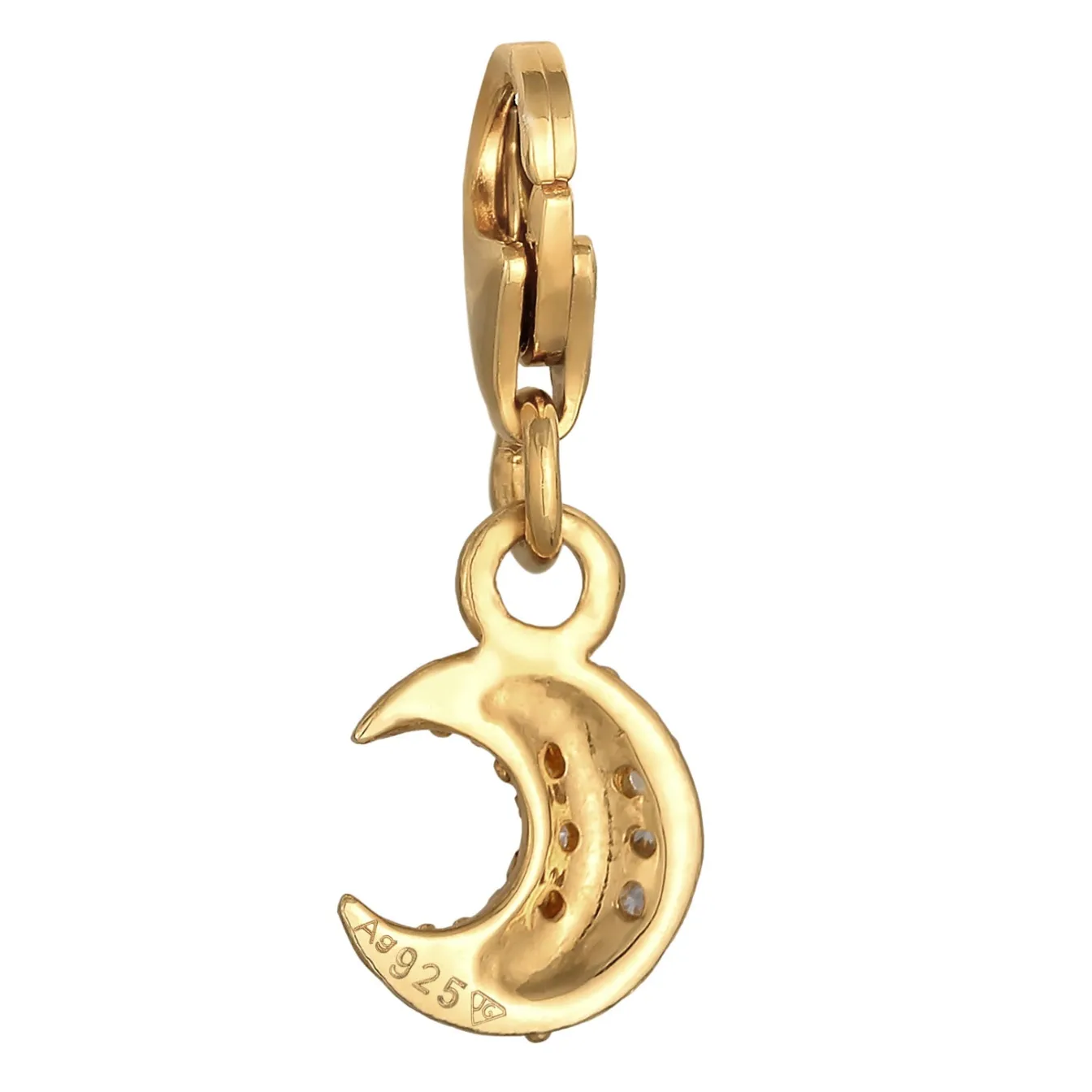 Elli "Charm Halbmond | Zirkonia (Weiß)< Symbol-schmuck|Anhänger & Charms