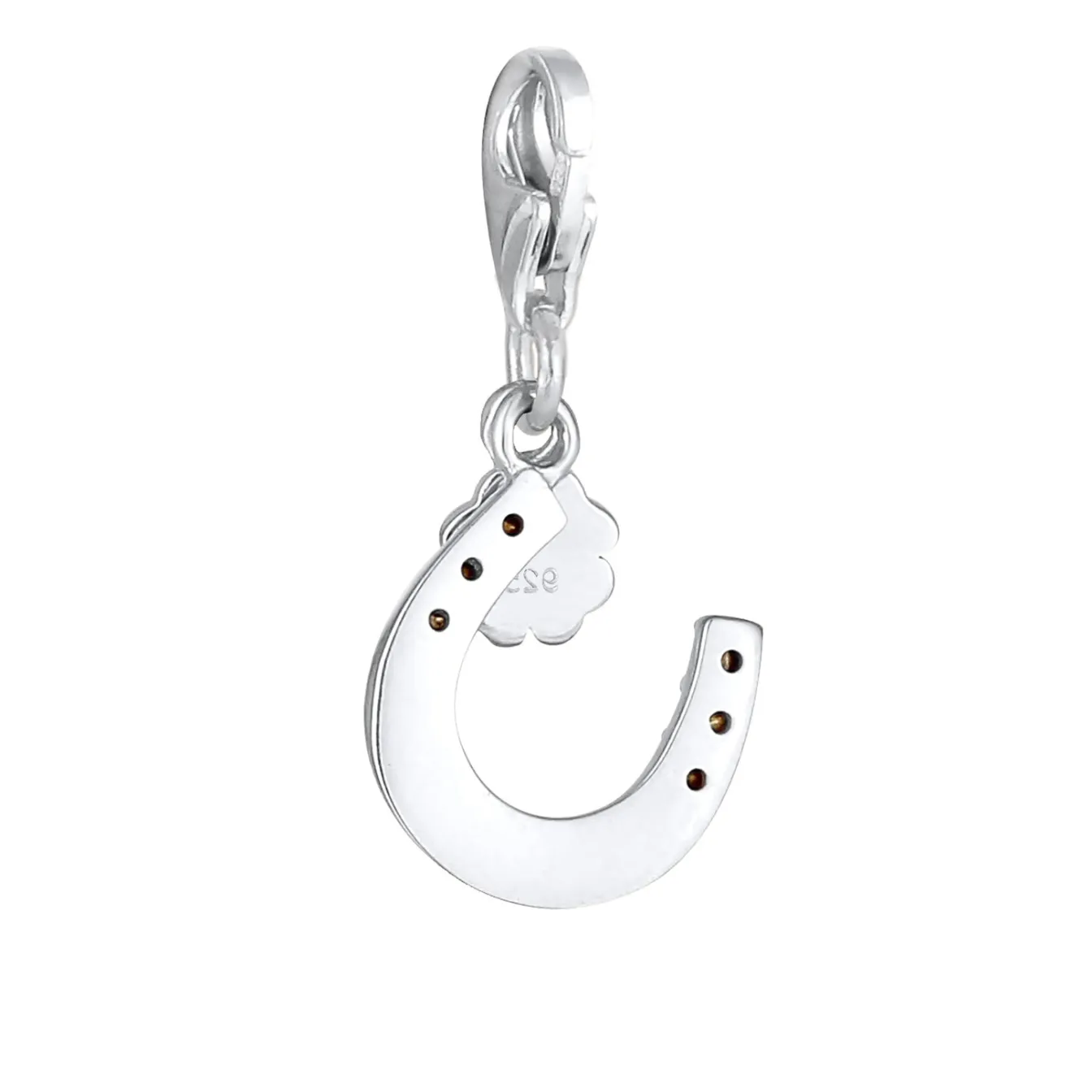 Elli "Charm Hufeisen | Kristall (Weiß)< Symbol-schmuck|Anhänger & Charms