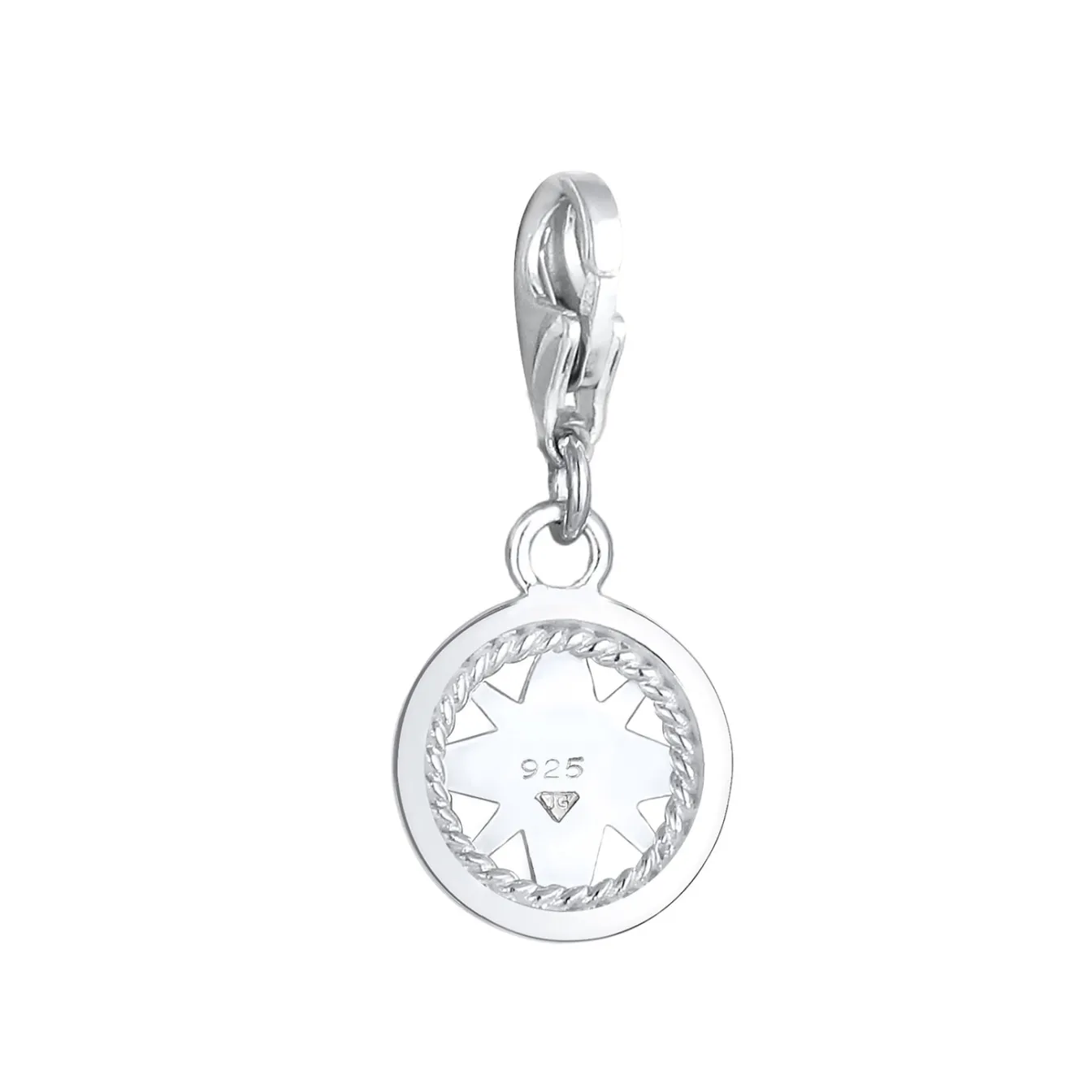 Elli "Charm Kompass | Kristall (Weiß)< Symbol-schmuck|Anhänger & Charms