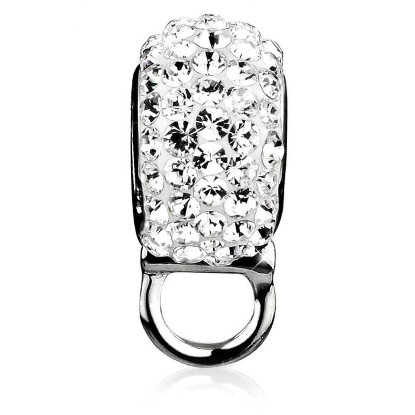 Elli "Charm Kugel | Kristall (Weiß)< Anhänger & Charms|Silber