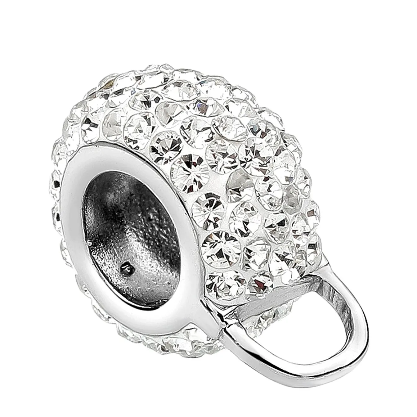 Elli "Charm Kugel | Kristall (Weiß)< Anhänger & Charms|Silber