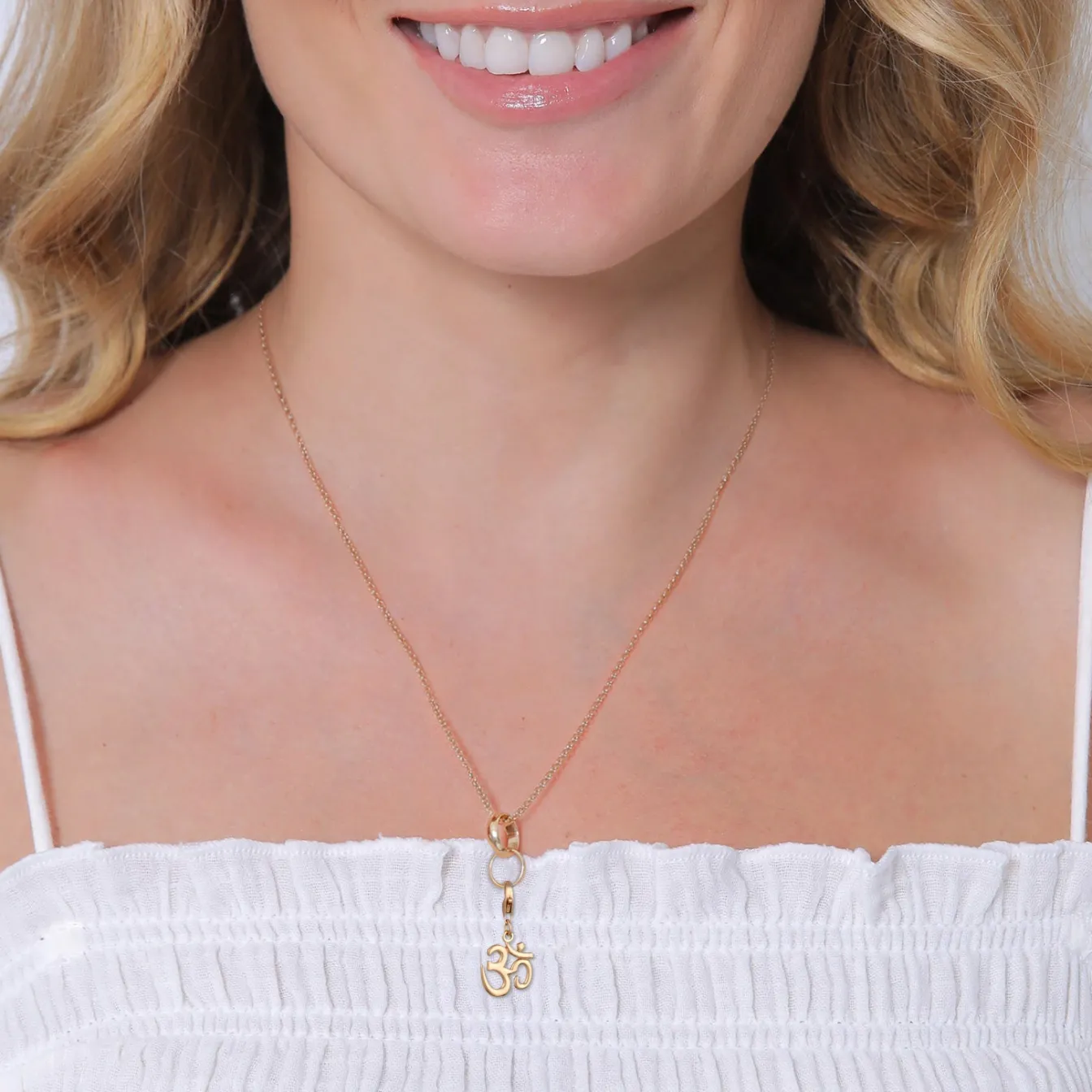 Elli "Charm Om< Vergoldet|Symbol-schmuck