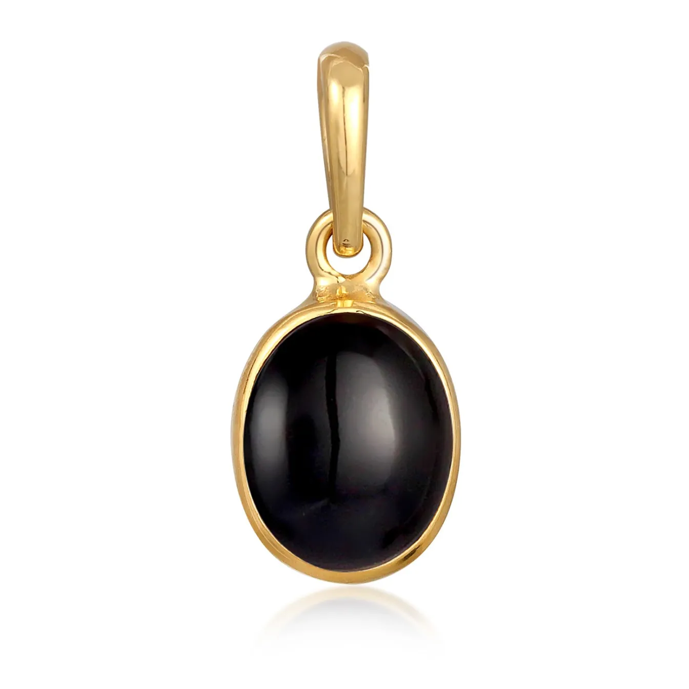 Elli "Charm Oval | Onyx (Schwarz)< Anhänger & Charms|Vergoldet