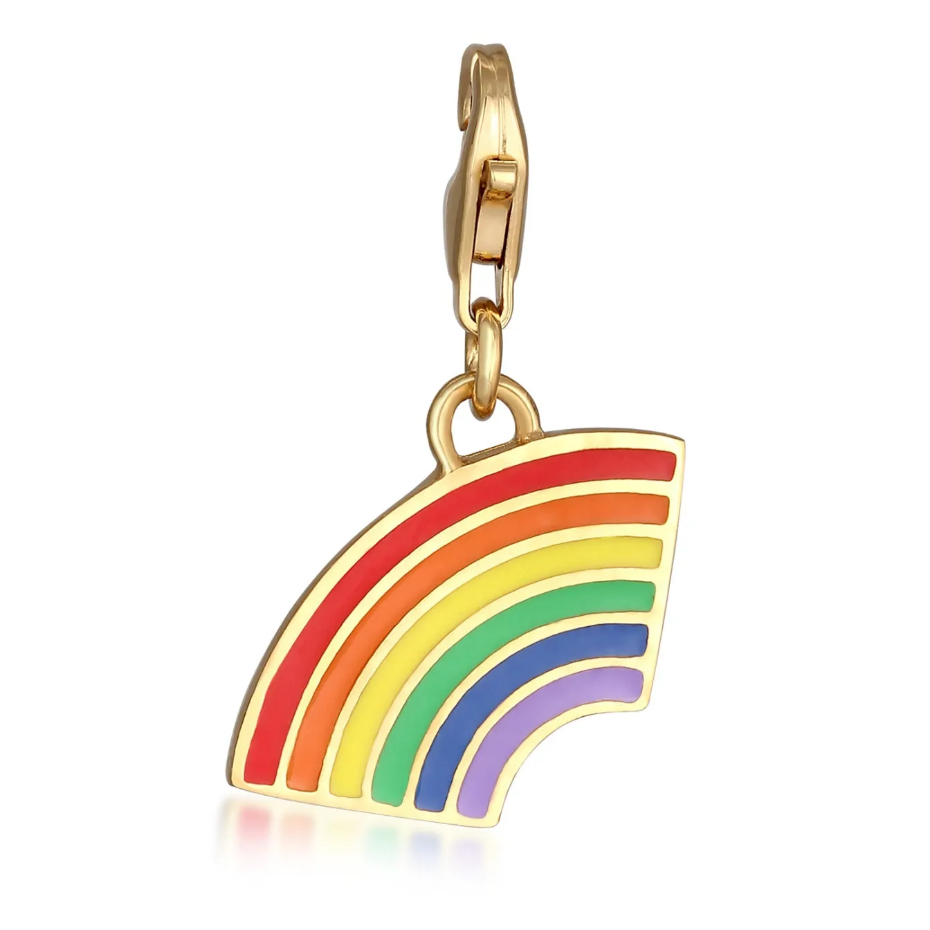 Elli "Charm Regenbogen Emoji | Emaille (Bunt)< Vergoldet|Symbol-schmuck