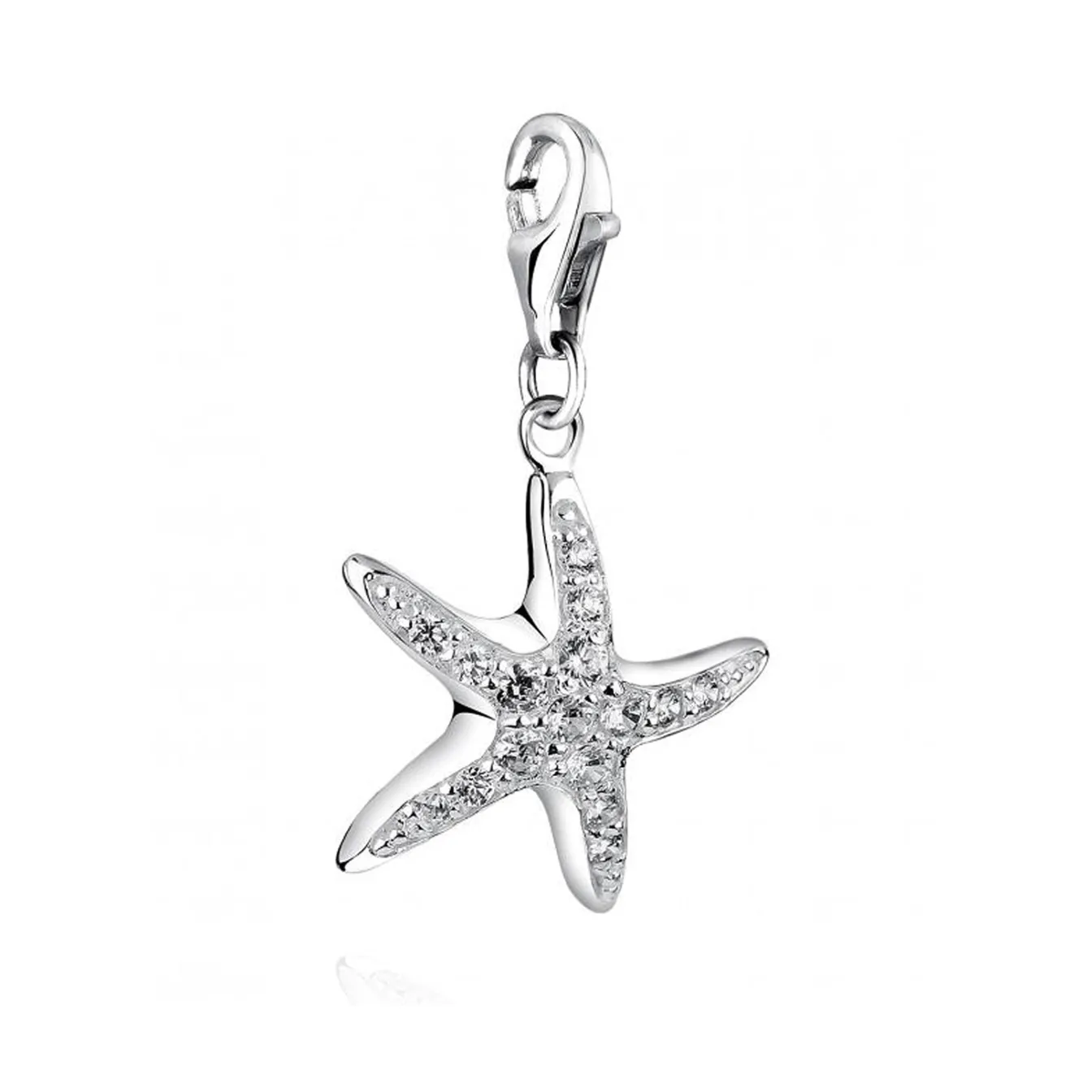 Elli "Charm Seestern | Zirkonia ( Weiß )< Symbol-schmuck|Anhänger & Charms