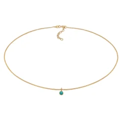 Elli "Choker | Howlith (türkis)< Vergoldet|Halsketten