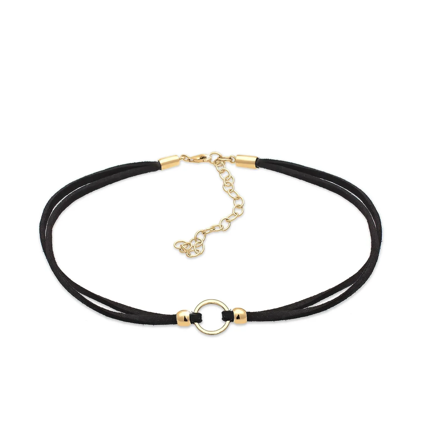 Elli "Choker | Kunstleder< Halsketten|Vergoldet