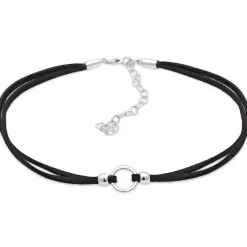 Elli "Choker | Kunstleder< Halsketten|Vergoldet