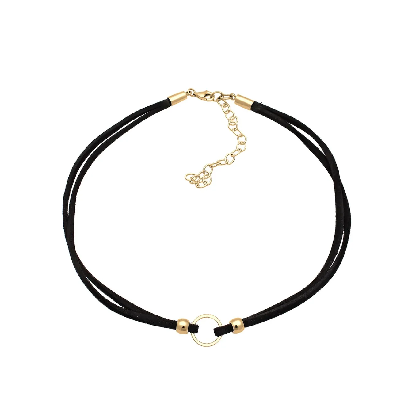 Elli "Choker | Kunstleder< Halsketten|Vergoldet