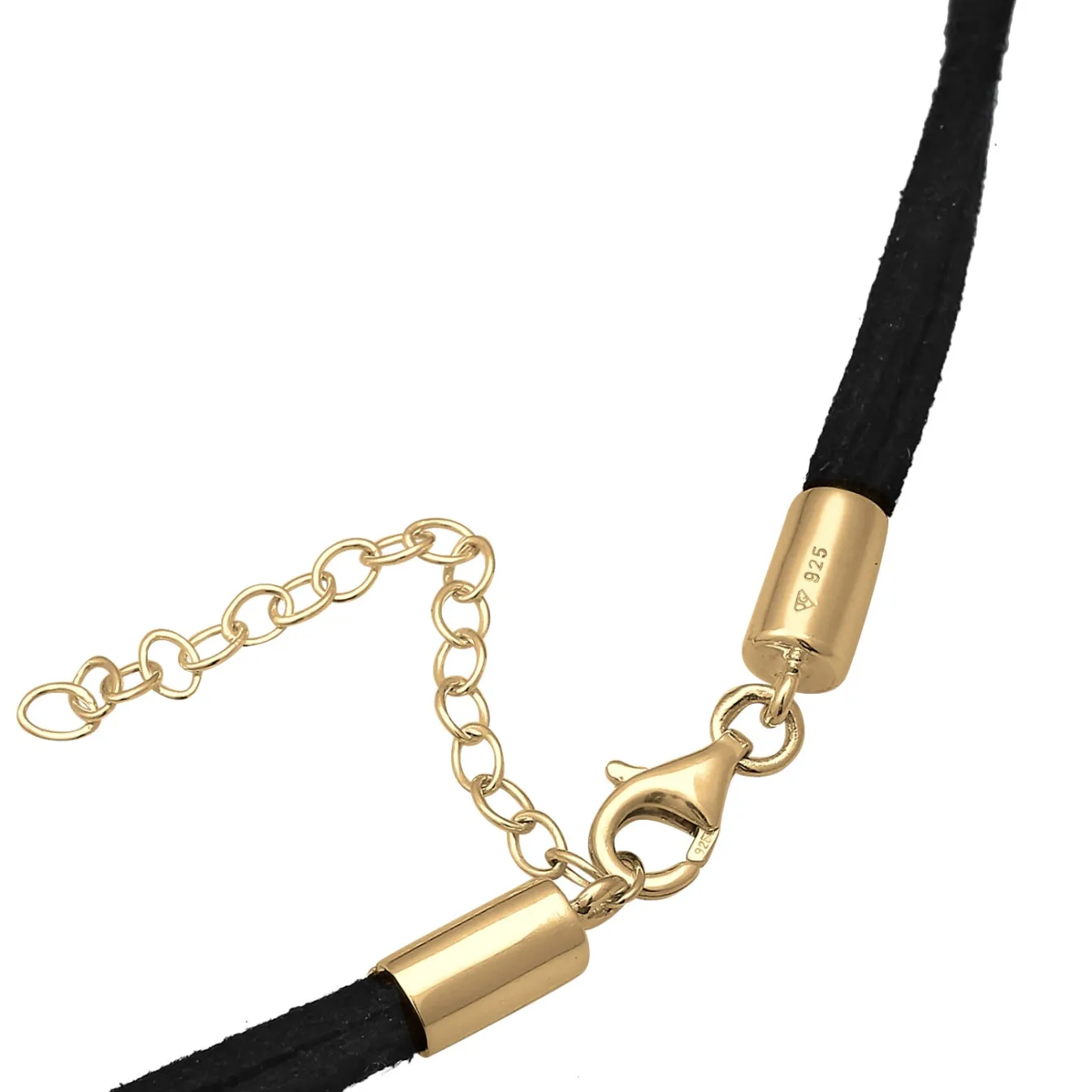 Elli "Choker | Kunstleder< Halsketten|Vergoldet