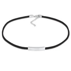 Elli "Choker | Kunstleder< Halsketten|Silber