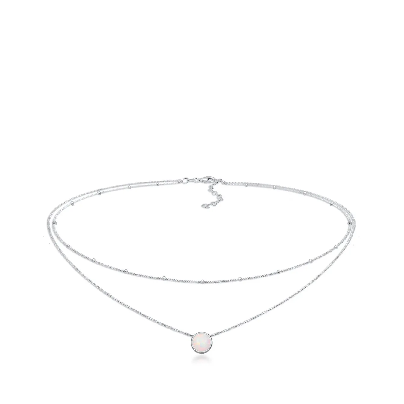 Elli "Choker | Opal (Weiß)< Roségold|Halsketten
