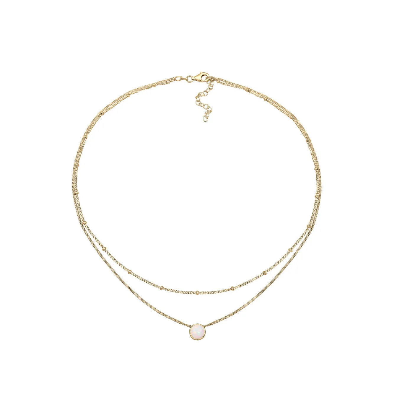 Elli "Choker | Opal (Weiß)< Roségold|Halsketten