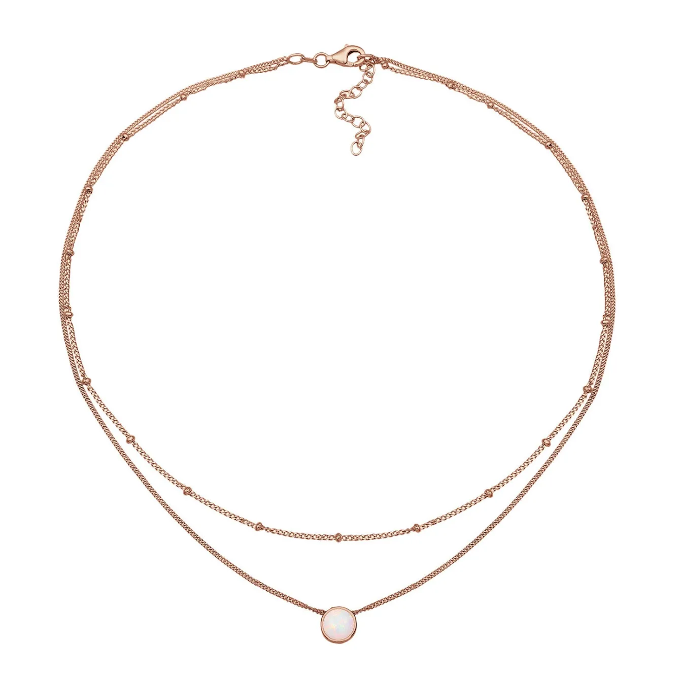 Elli "Choker | Opal (Weiß)< Roségold|Halsketten