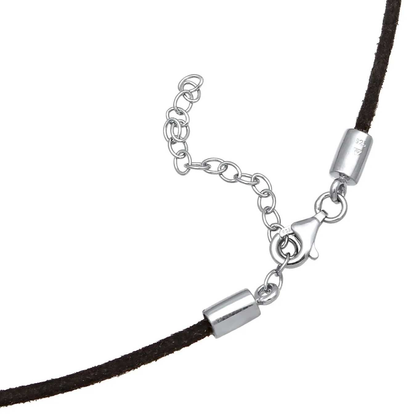 Elli "Choker | Synthetisches Leder (Schwarz)< Vergoldet|Halsketten