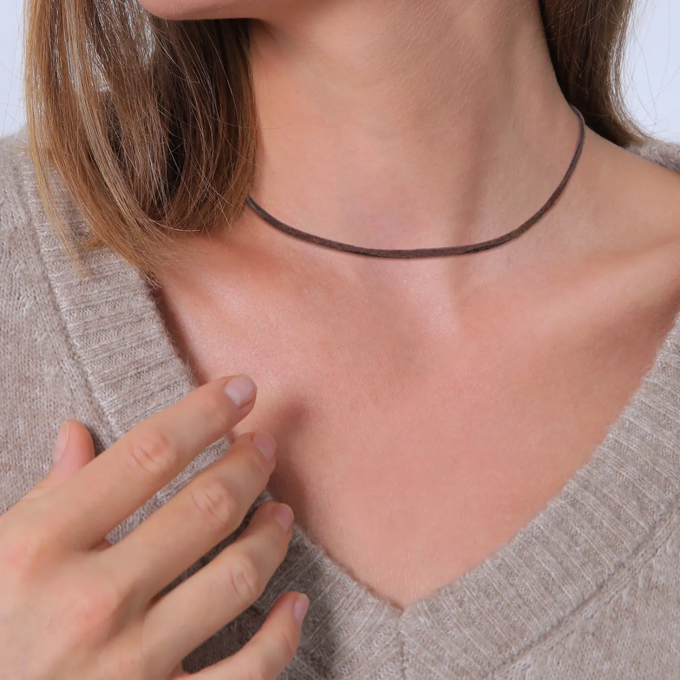 Elli "Choker | Velours (Schwarz)< Halsketten|Silber