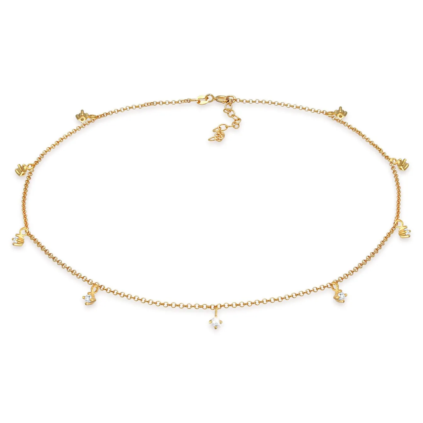 Elli "Choker | Zirkonia (Weiß)< Halsketten|Silber