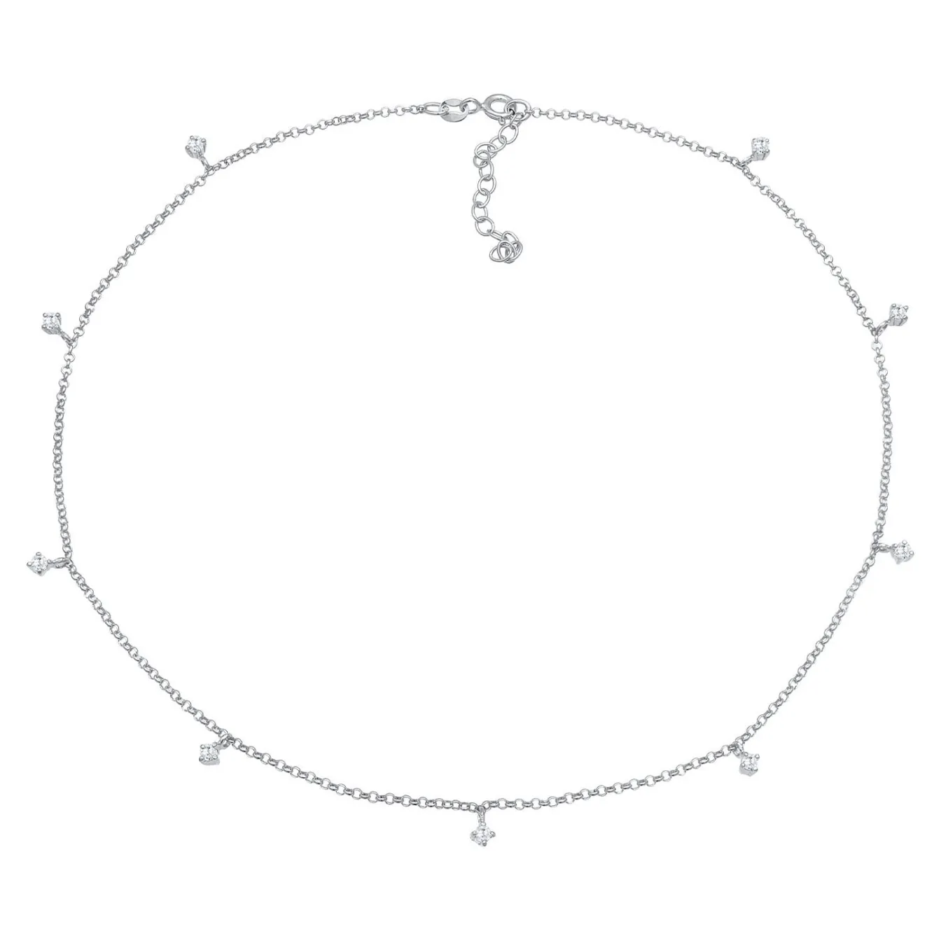 Elli "Choker | Zirkonia (Weiß)< Halsketten|Silber
