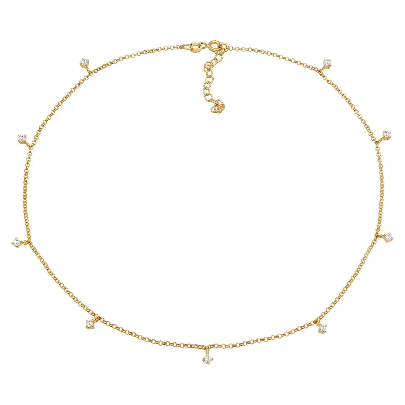 Elli "Choker | Zirkonia (Weiß)< Halsketten|Silber