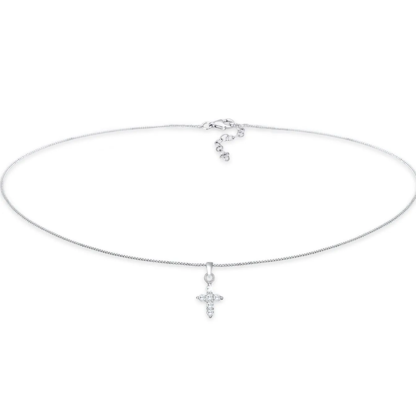 Elli "Choker | Zirkonia (Weiß)< Silber|Symbol-schmuck