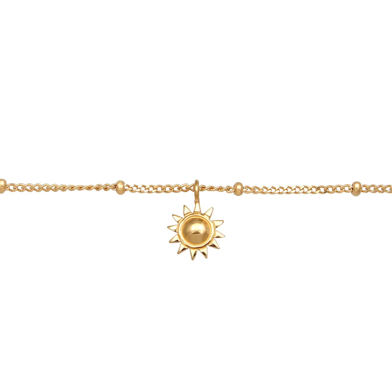 Elli "Choker Anhänger Sonne< Vergoldet|Symbol-schmuck