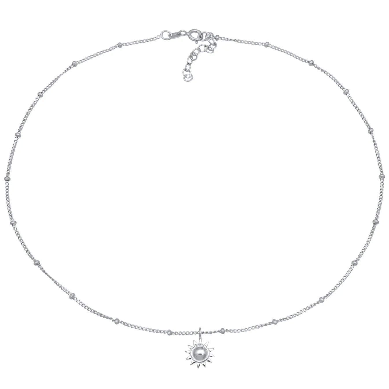 Elli "Choker Anhänger Sonne< Vergoldet|Symbol-schmuck