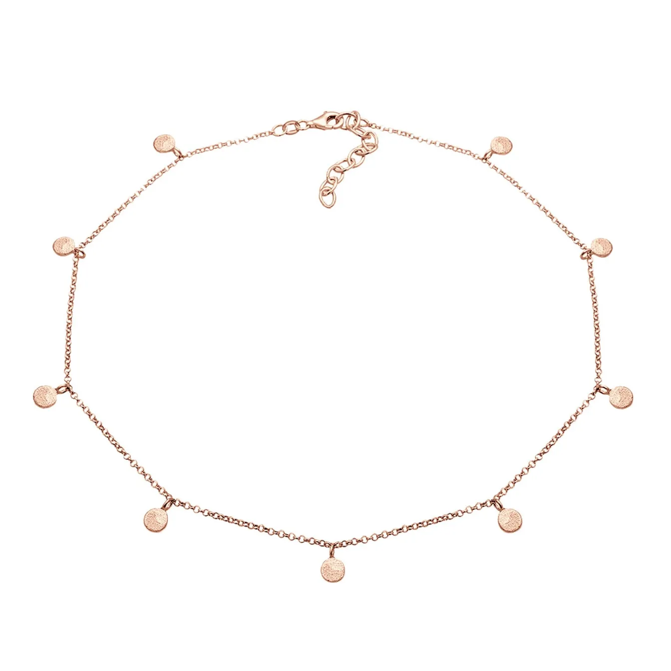 Elli "Choker Basic Plättchen< Roségold|Halsketten