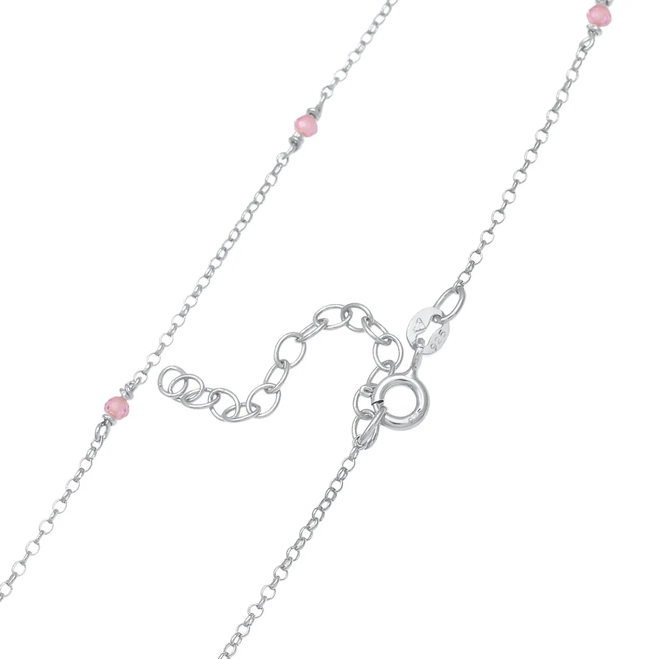 Elli "Choker Bead | Quarz (Rosa)< Halsketten|Silber