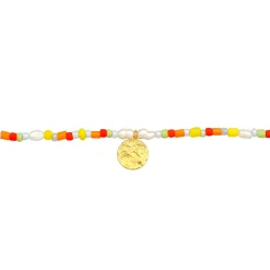 Elli "Choker Beads Bunt< Halsketten|Vergoldet