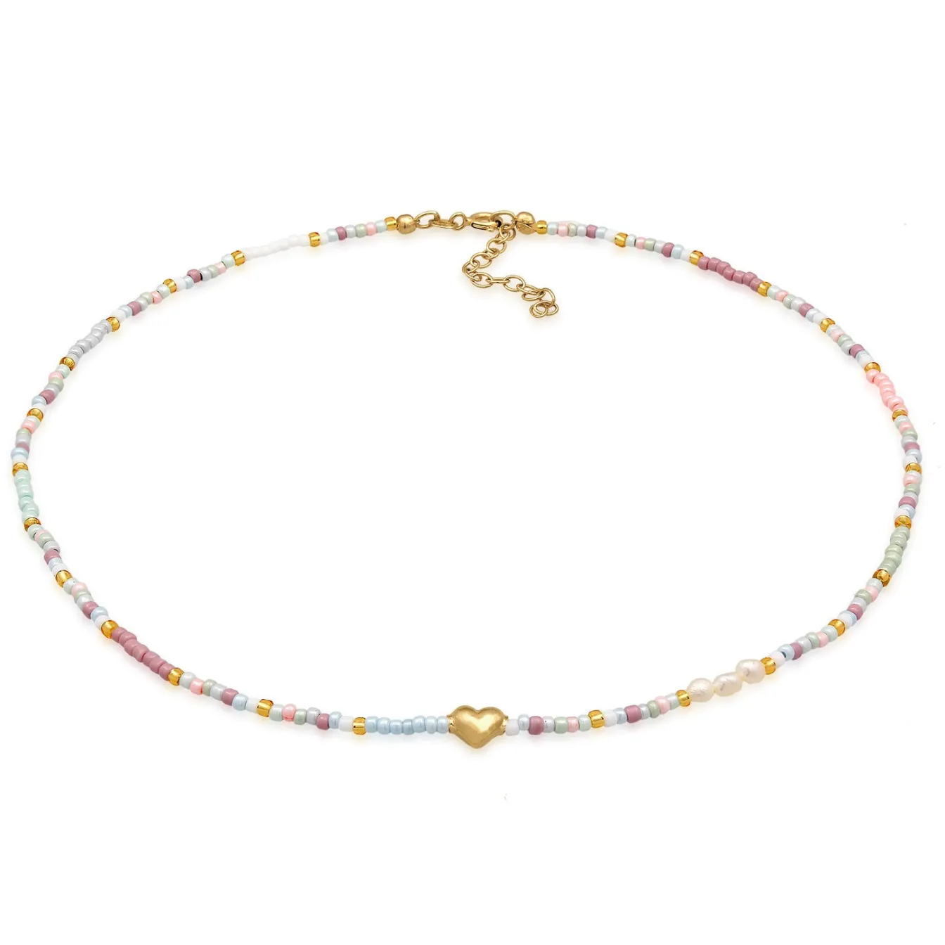 Elli "Choker Beads Herz< Symbol-schmuck|Herz-schmuck