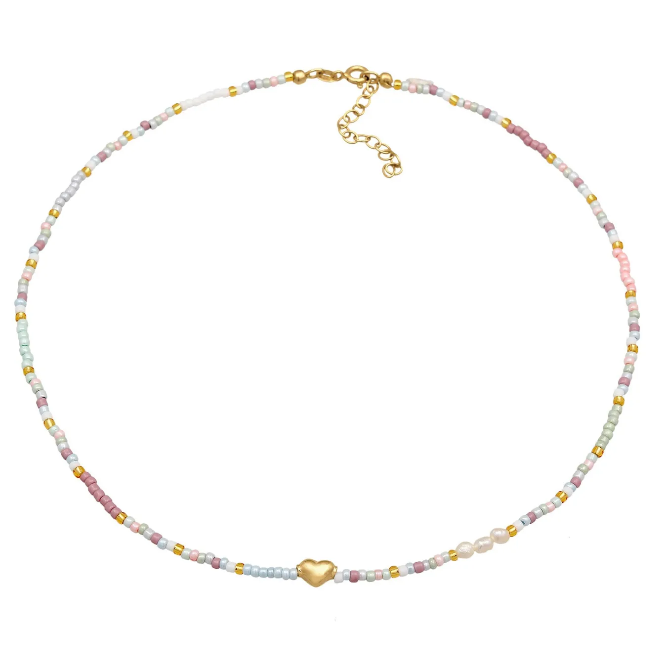 Elli "Choker Beads Herz< Symbol-schmuck|Herz-schmuck