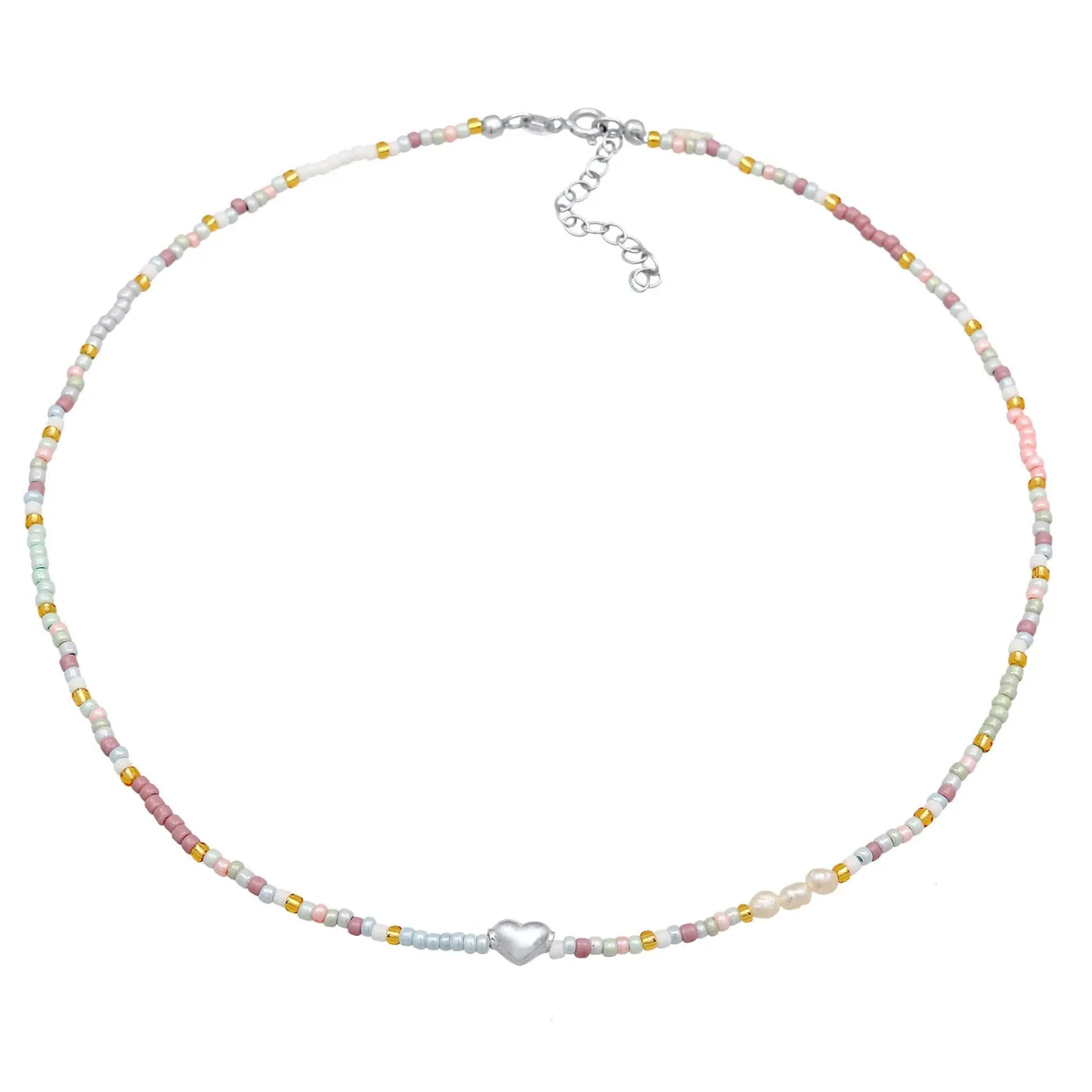 Elli "Choker Beads Herz< Symbol-schmuck|Herz-schmuck