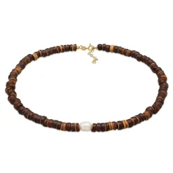 Elli "Choker Boho Kokosnuss | Süßwasserperle< Letzte Chance|Perlen