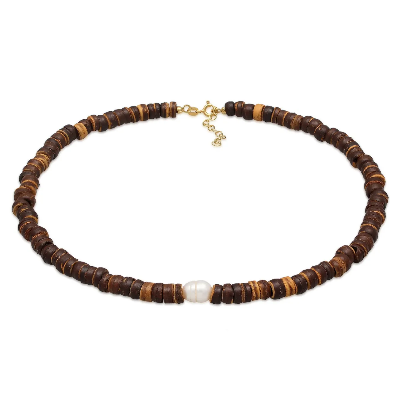 Elli "Choker Boho Kokosnuss | Süßwasserperle< Letzte Chance|Perlen