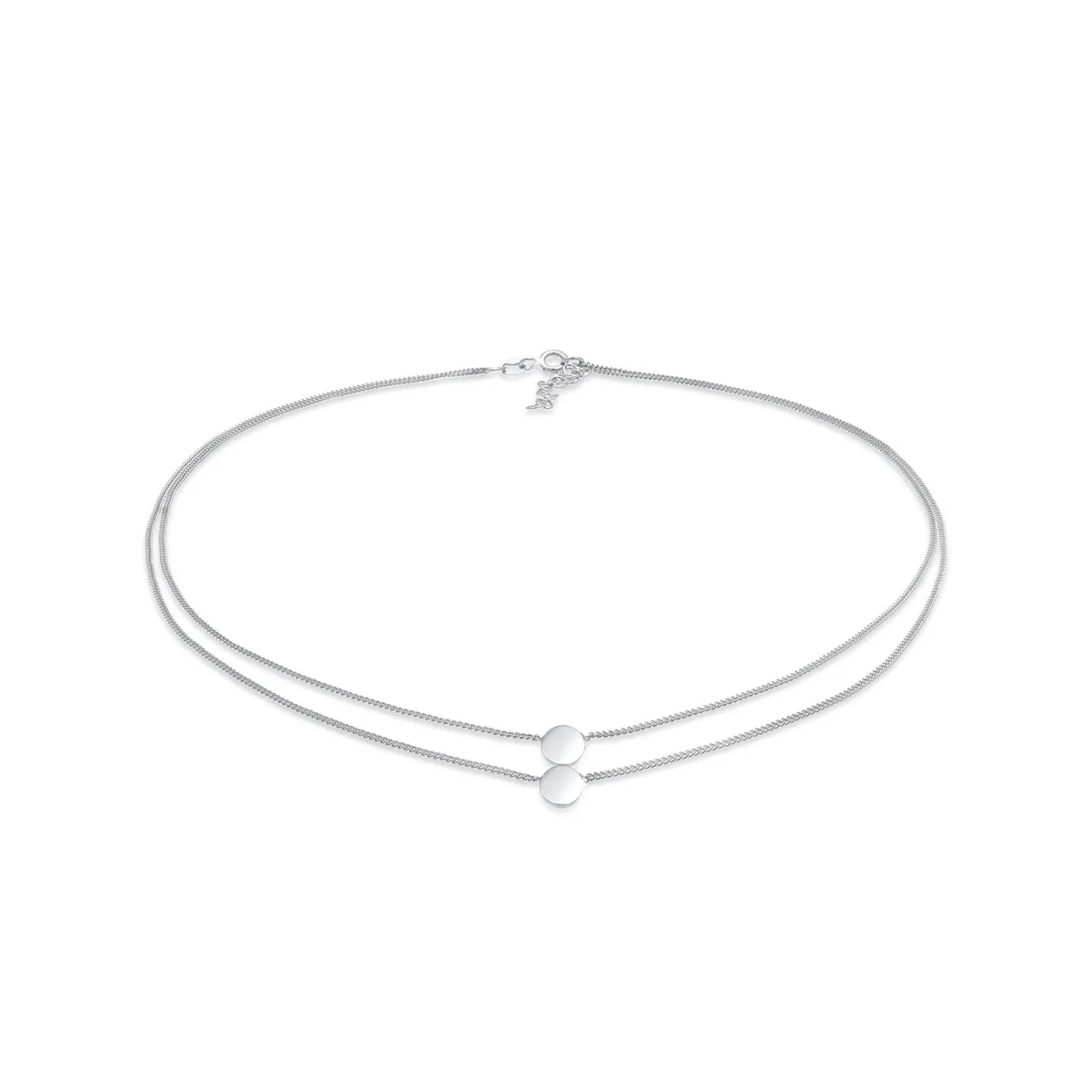 Elli "Choker Disc< Halsketten|Vergoldet