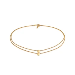 Elli "Choker Disc< Halsketten|Vergoldet