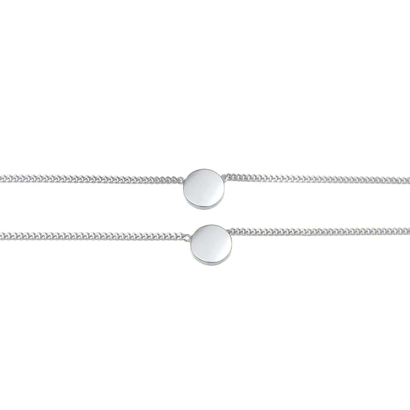Elli "Choker Disc< Halsketten|Vergoldet