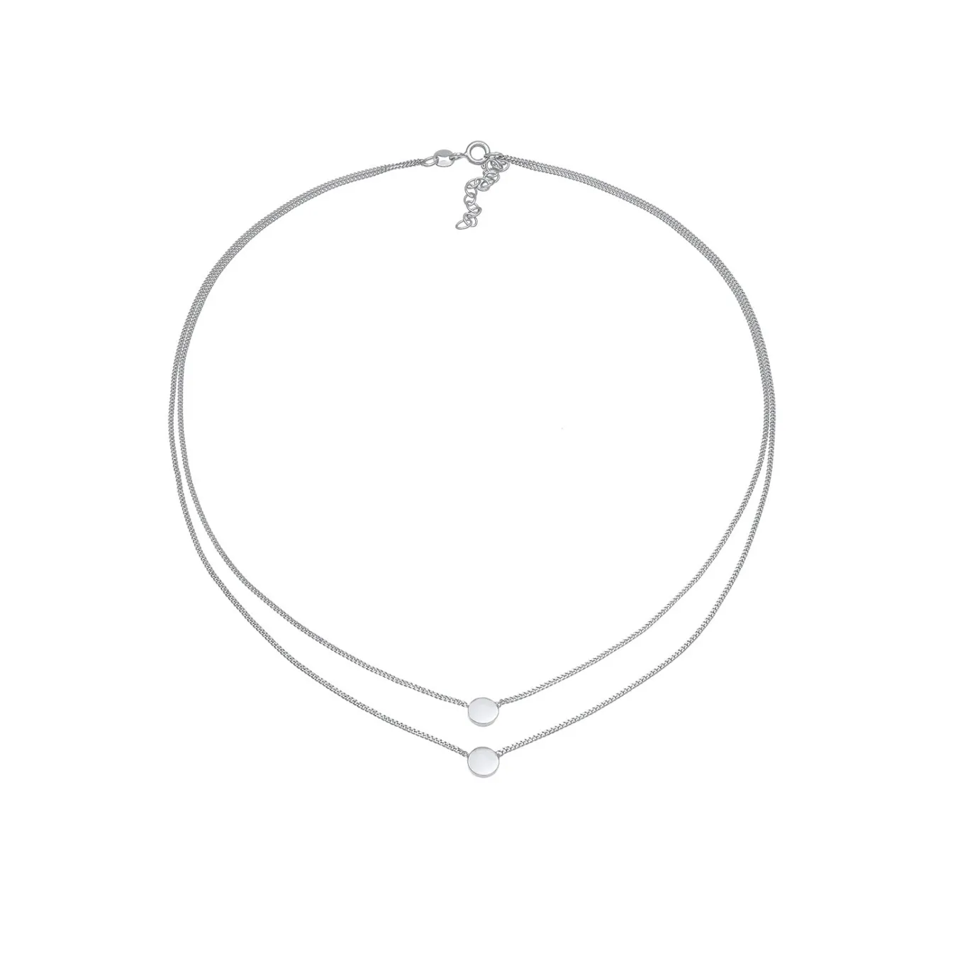 Elli "Choker Disc< Halsketten|Vergoldet