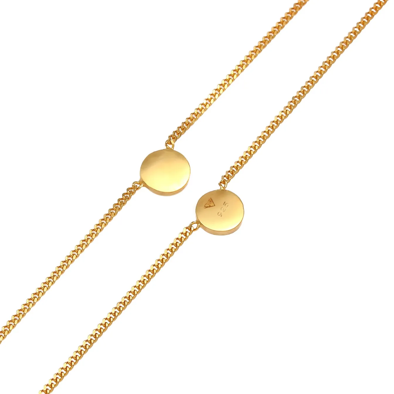 Elli "Choker Disc< Halsketten|Vergoldet