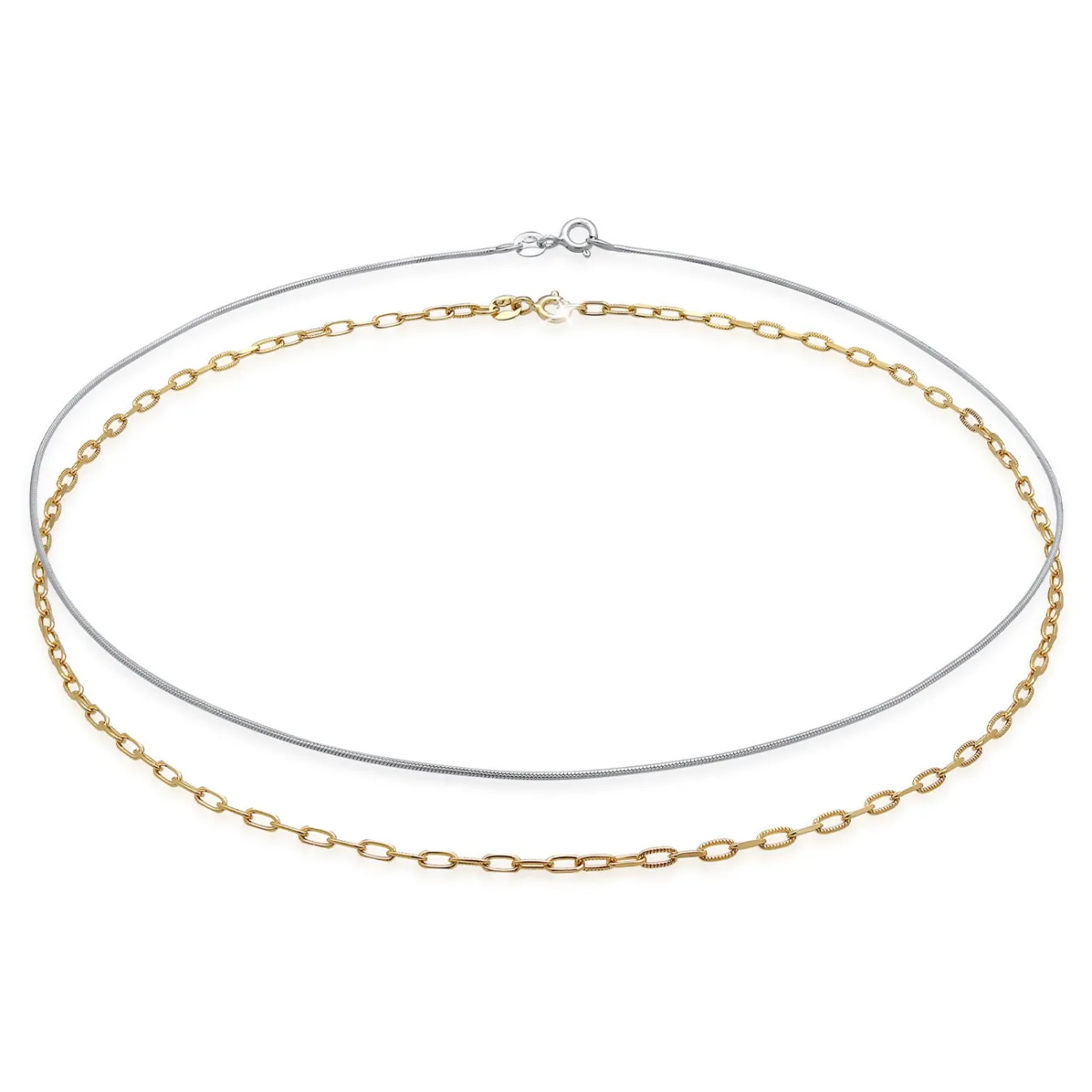 Elli "Choker 2er Set Bicolor< Halsketten
