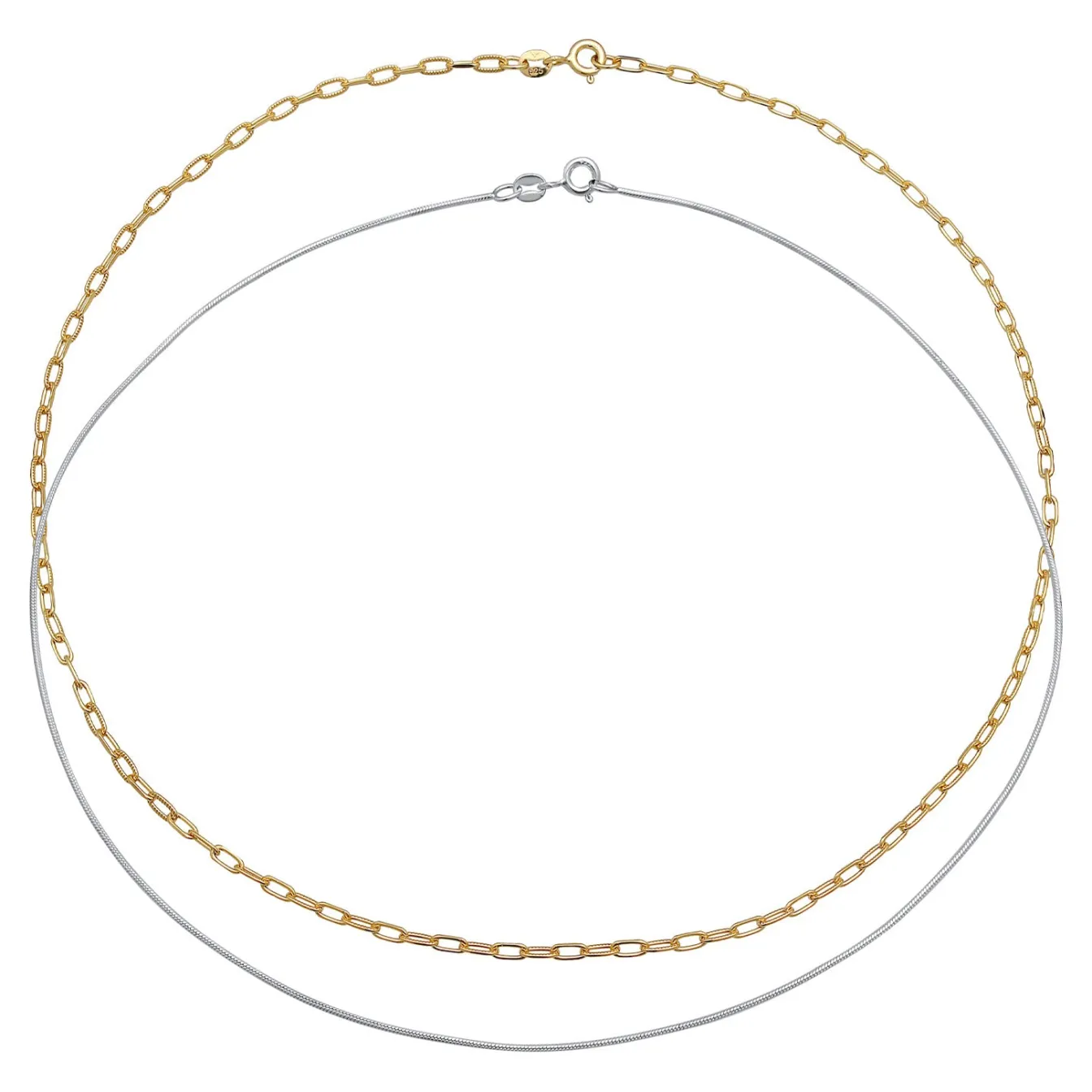 Elli "Choker 2er Set Bicolor< Halsketten
