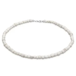 Elli "Choker Glasperlen Weiß< Perlen|Halsketten