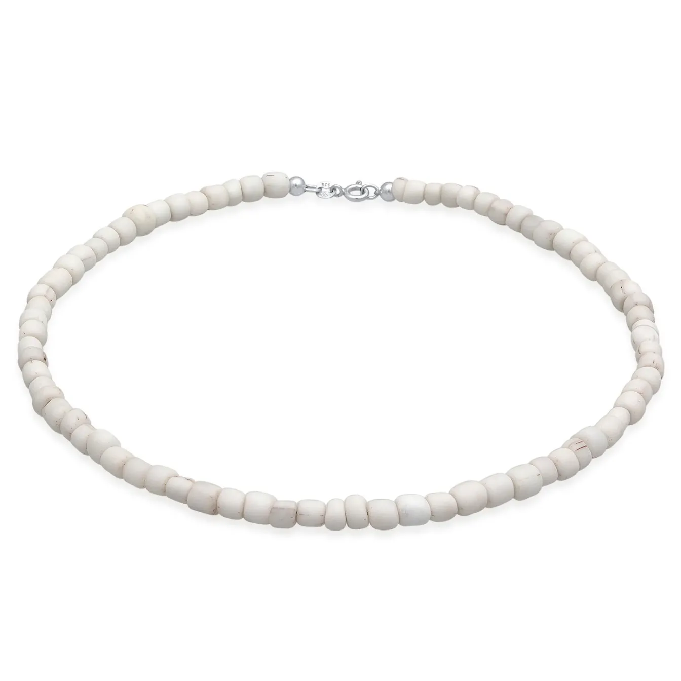 Elli "Choker Glasperlen Weiß< Perlen|Halsketten