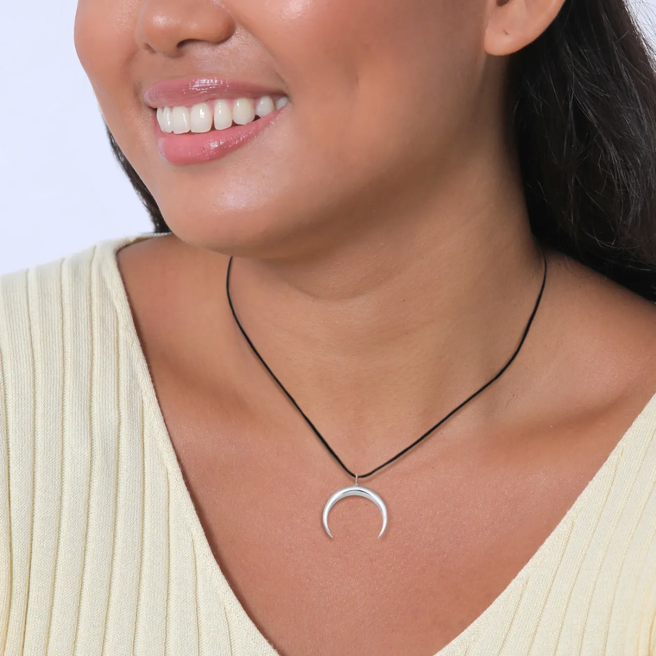 Elli "Choker Halbmond Basic | Nylon< Symbol-schmuck|Halsketten